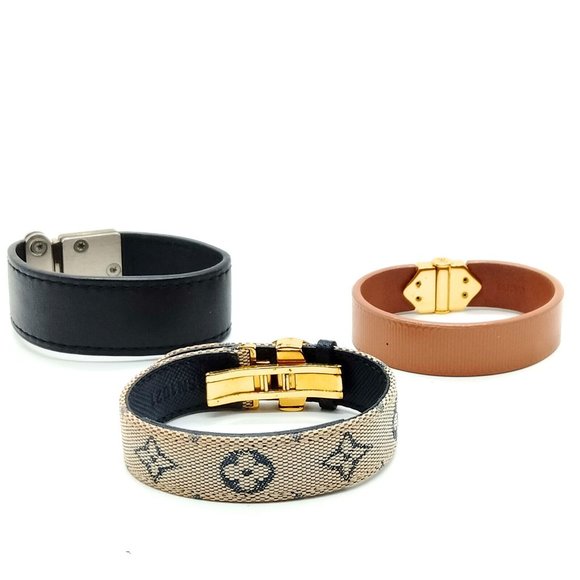 Louis Vuitton LV Bangle 3 pieces set Leather Monogram mini lin 3103854 - Picture 3 of 9